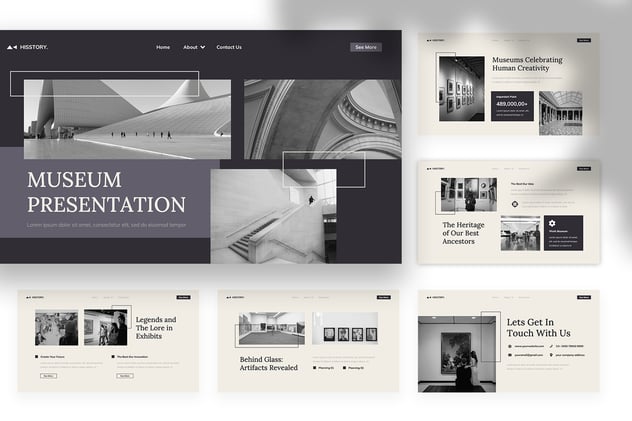 博物馆介绍展示keynote模板 - 顶尖PPT