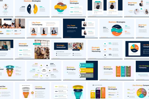 企业概况团队与战略多维度展示Keynote模板 - 顶尖PPT