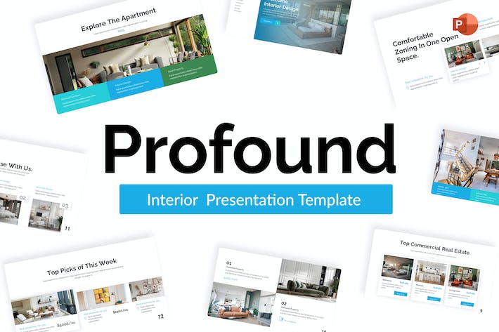 简约大气室内设计展示家居行业分析通用PPT模板 - 顶尖PPT