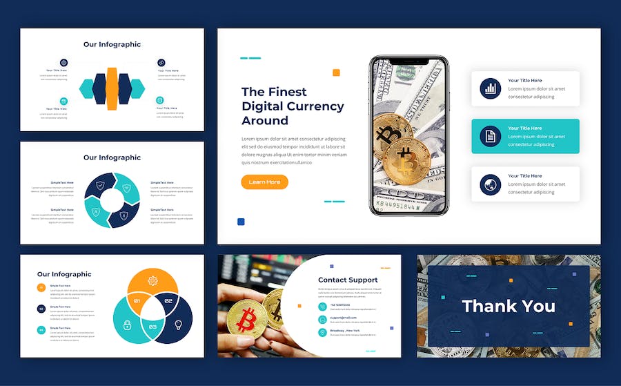 加密软件虚拟加密货币网络科技主题PPT模板 - 顶尖PPT