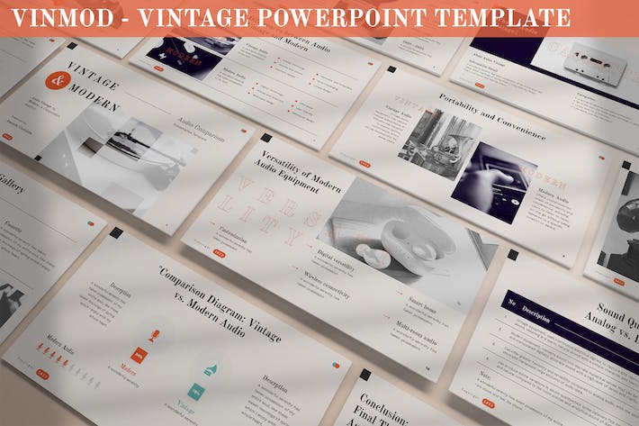 复古老物件古董介绍展示PPT模板 - 顶尖PPT