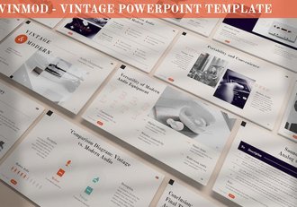 复古老物件古董介绍展示PPT模板 - 顶尖PPT