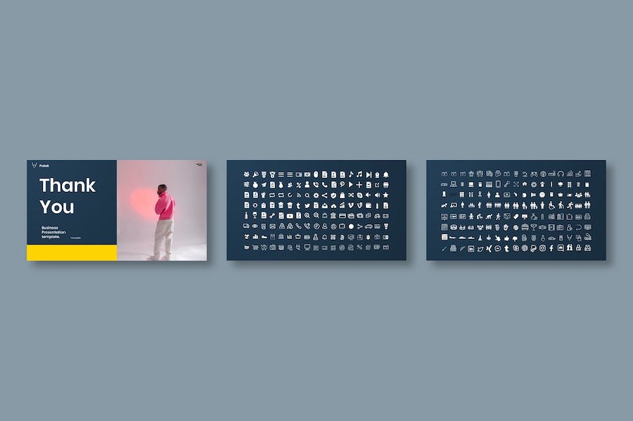 黄色亮色商务企业品牌视觉展示Keynote模板 - 顶尖PPT