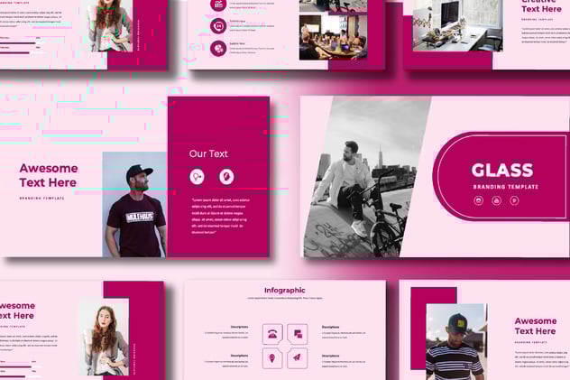 欧美风格品牌宣传展示keynote模板 - 顶尖PPT