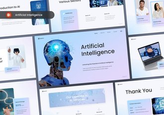 人工智能科技创新数字化企业方案PPT模板 - 顶尖PPT