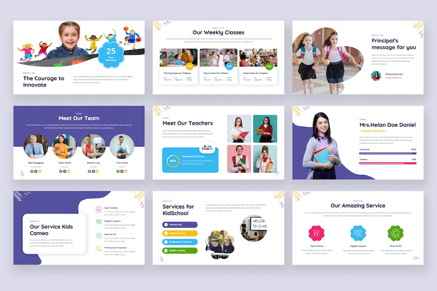 幼儿园日托中心介绍展示keynote模板 - 顶尖PPT