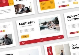 创意红白色调企业简介PPT模板 - 顶尖PPT