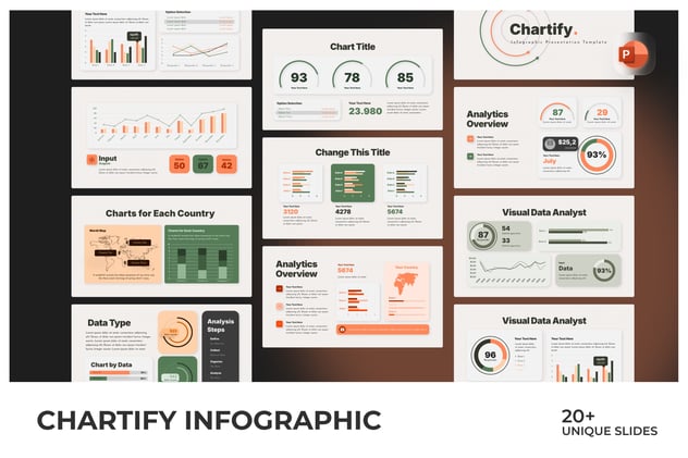 创意数据图形仪表盘PPT模板 - 顶尖PPT