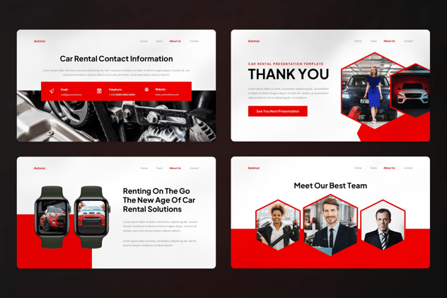 汽车租赁keynote模板 - 顶尖PPT
