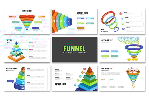 漏斗信息图表PPT模板 - 顶尖PPT