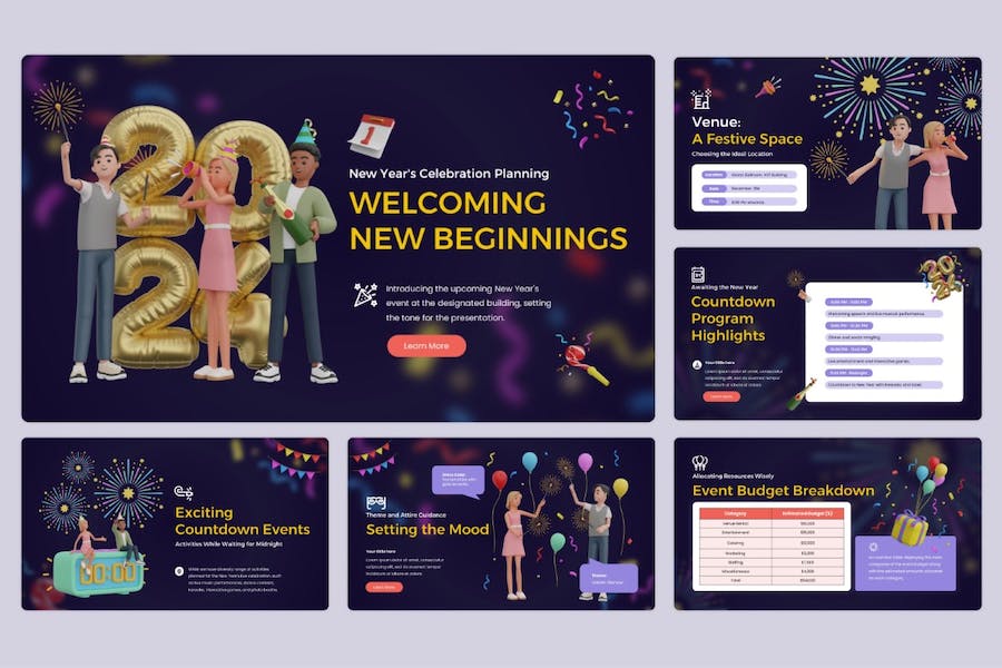 新年活动公司颁奖晚会2024新年keynote模板 - 顶尖PPT