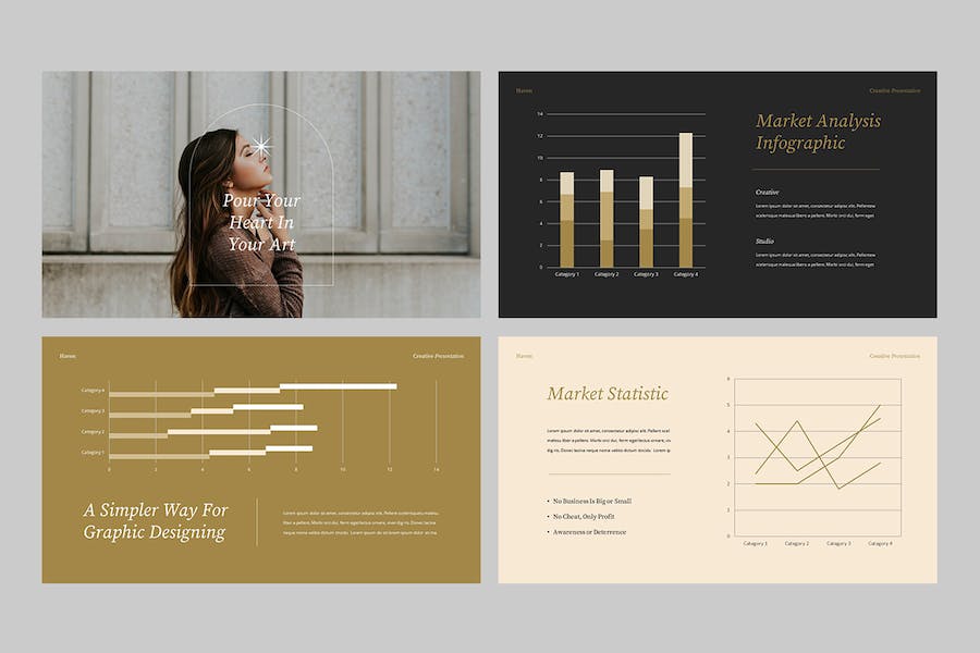 欧美创意工作室作品集Keynote模板 - 顶尖PPT