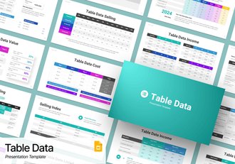 彩色表格数据图表PPT模板 - 顶尖PPT