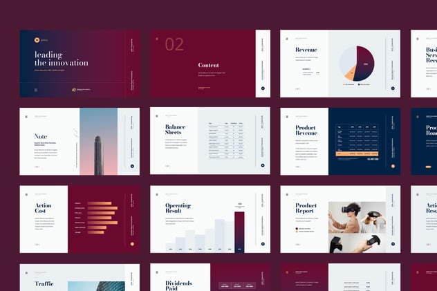 简约商业报告市场分析PPT模板 - 顶尖PPT