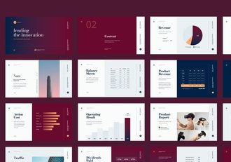 简约商业报告市场分析PPT模板 - 顶尖PPT