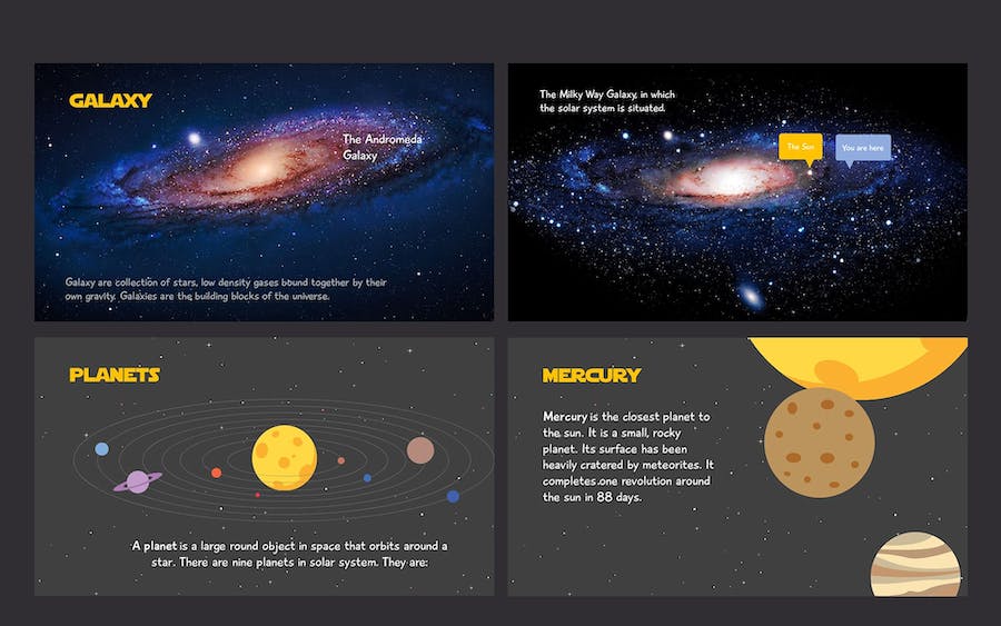 太阳系天文科学教育课程PPT模板 - 顶尖PPT