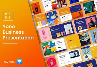 橙色图片拼贴商务策划Keynote模板 - 顶尖PPT