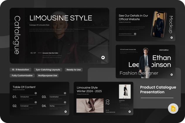 产品目录模特写真PPT模板 - 顶尖PPT