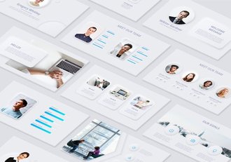 新拟态风格简约商务商业PPT模板 - 顶尖PPT