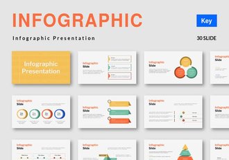 彩色可视化信息图形设计keynote模板 - 顶尖PPT