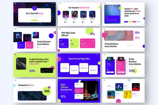 创意彩色设计风格计划总结PPT模板 - 顶尖PPT