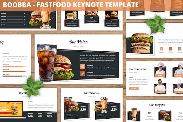 快餐餐饮品牌推广方案Keynote模板 - 顶尖PPT
