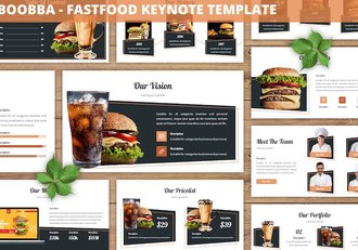 快餐餐饮品牌推广方案Keynote模板 - 顶尖PPT
