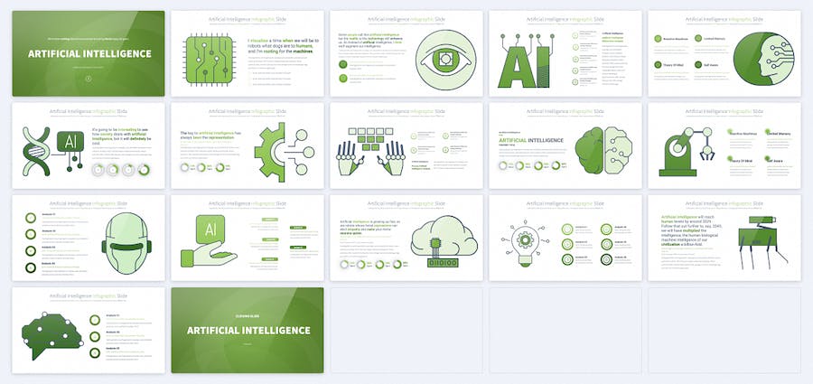 人工智能大脑大模型AI PPT模板 - 顶尖PPT