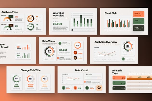 创意数据图形仪表盘PPT模板 - 顶尖PPT
