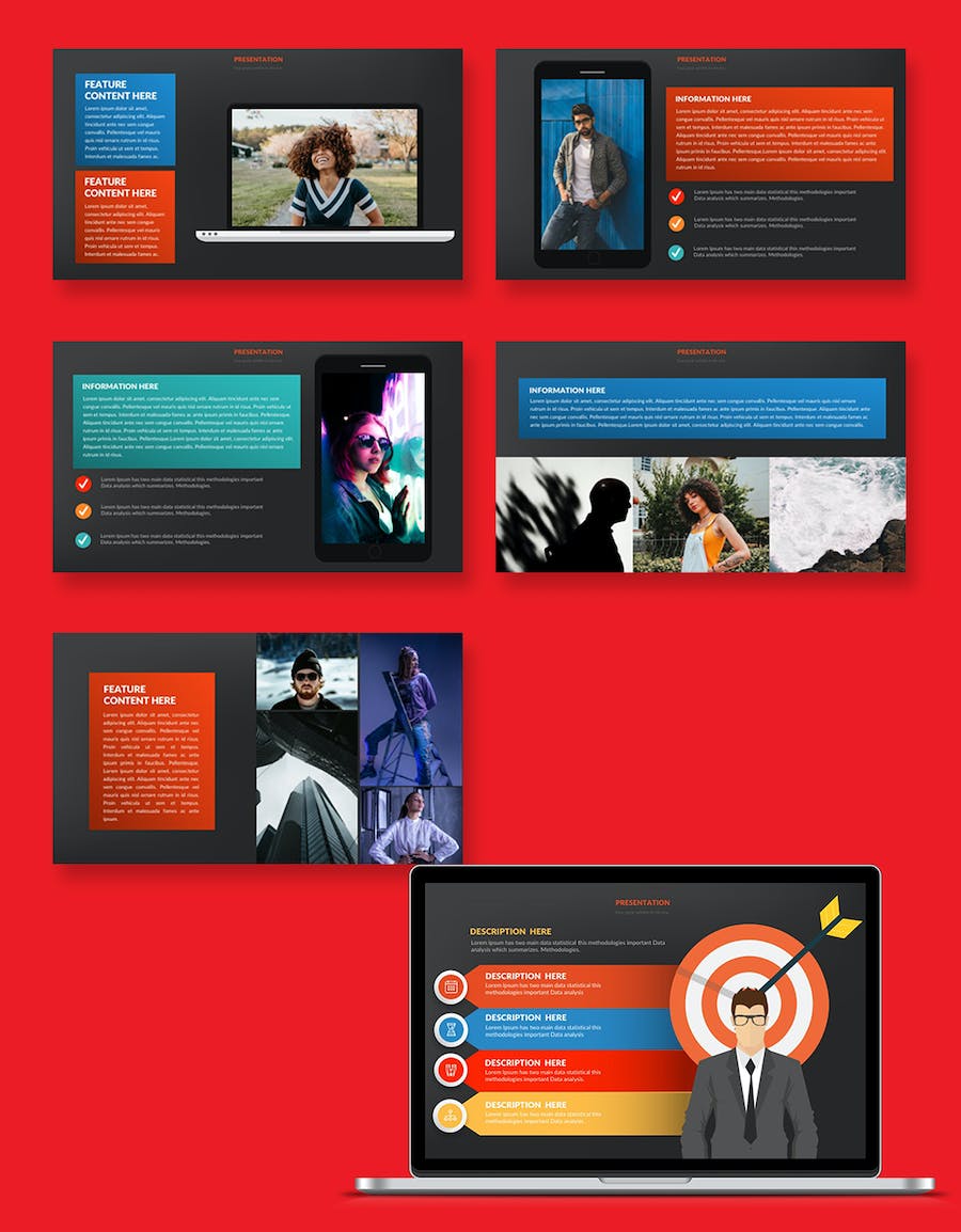 货币储蓄理财财务数据分析信息图表keynote模板 - 顶尖PPT