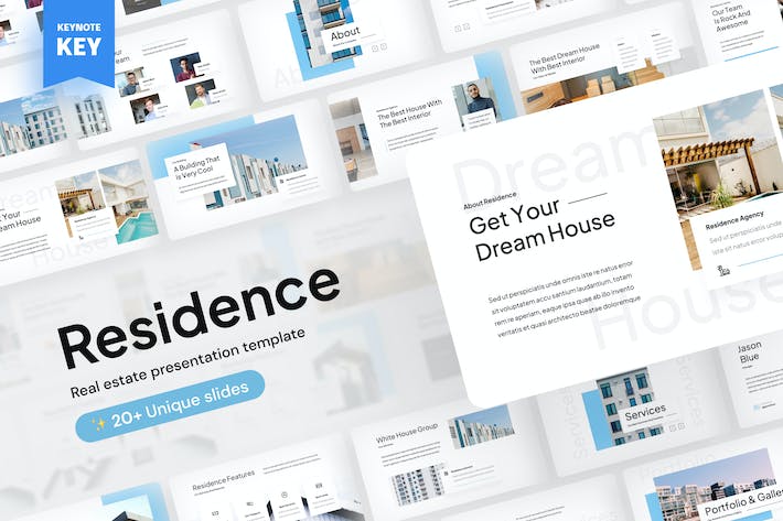 住宅房地产项目展示Keynote模板 - 顶尖PPT