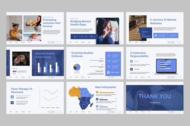 心理健康医学医疗PPT模板 - 顶尖PPT