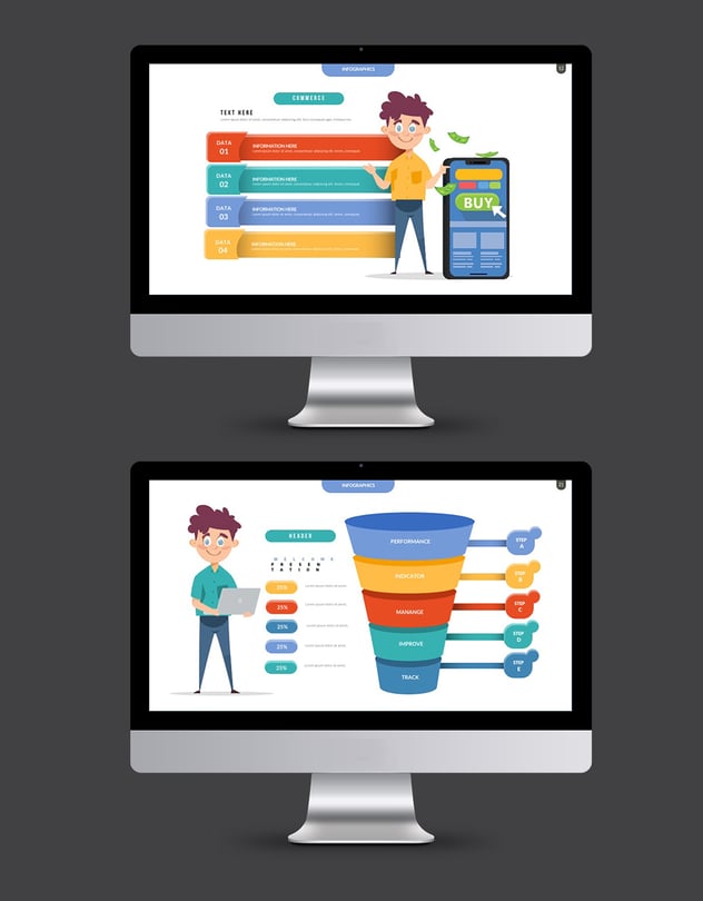 金融理财概念插画图形PPT模板 - 顶尖PPT