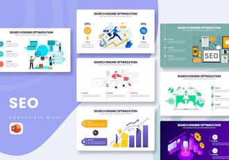 营销推广搜索引擎优化信息图PPT模板 - 顶尖PPT
