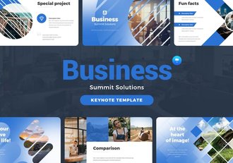 商业峰会信息图形解决方案keynote模板 - 顶尖PPT