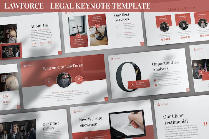 法律主题案件分析法律讲座keynote模板 - 顶尖PPT