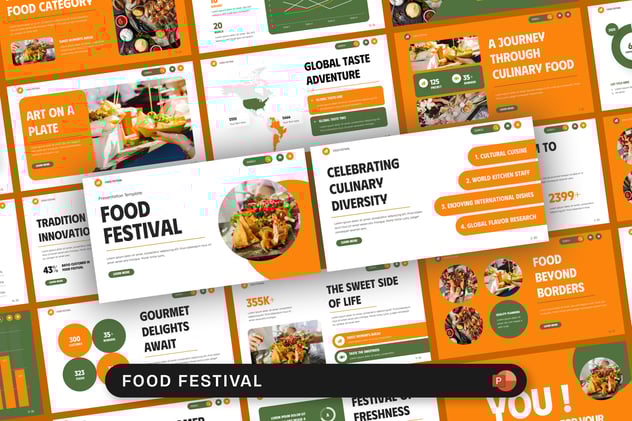 餐饮活动推广美食节策划宣传PPT模板 - 顶尖PPT