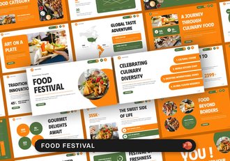 餐饮活动推广美食节策划宣传PPT模板 - 顶尖PPT