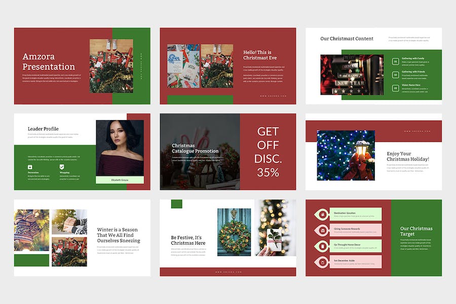 圣诞节主题演讲营销方案Keynote模板 - 顶尖PPT