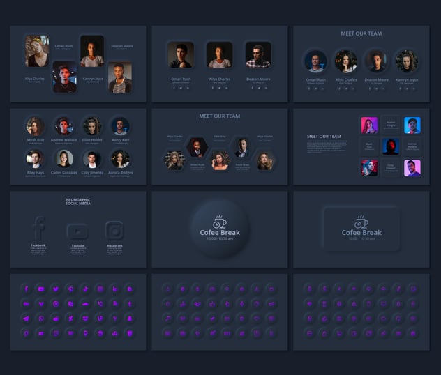 新拟态风格简约商务商业PPT模板 - 顶尖PPT