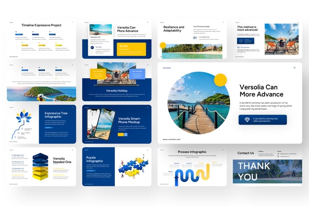 旅游度假行业数据分析PPT模板 - 顶尖PPT