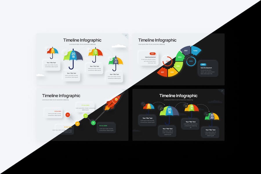 项目时间表流程步骤图PPT模板 - 顶尖PPT