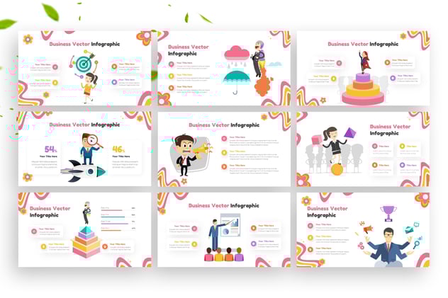 商业载体信息插画图形keynote模板 - 顶尖PPT