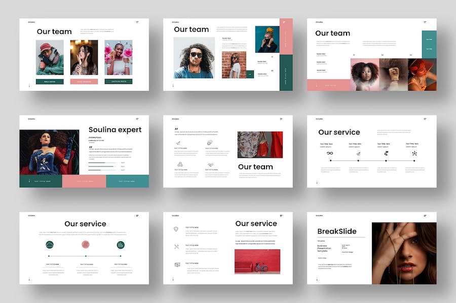 欧式商务多用途作品展示PPT模板 - 顶尖PPT