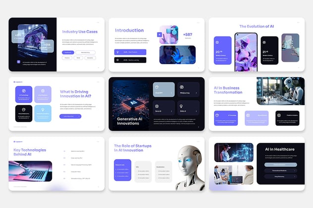 人工智能技术创新keynote模板 - 顶尖PPT