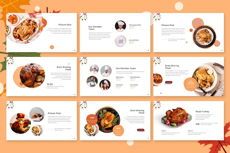 快乐感恩节主题活动宣传Keynote模板 - 顶尖PPT