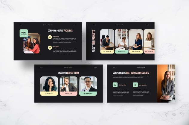 公司简介商业PPT模板 - 顶尖PPT