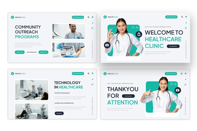 保健医疗诊所医学研究PPT模板 - 顶尖PPT