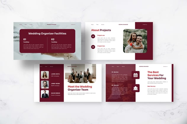 婚礼组织者婚礼keynote模板 - 顶尖PPT