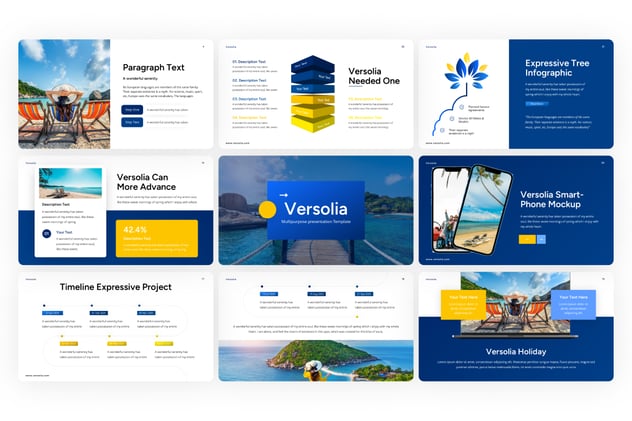 旅游度假行业数据分析PPT模板 - 顶尖PPT